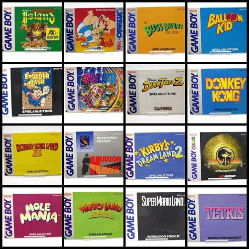 Gameboy spiele anleitungen - gameboy,